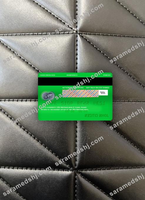 USA Heritage bank mastercard photolook back